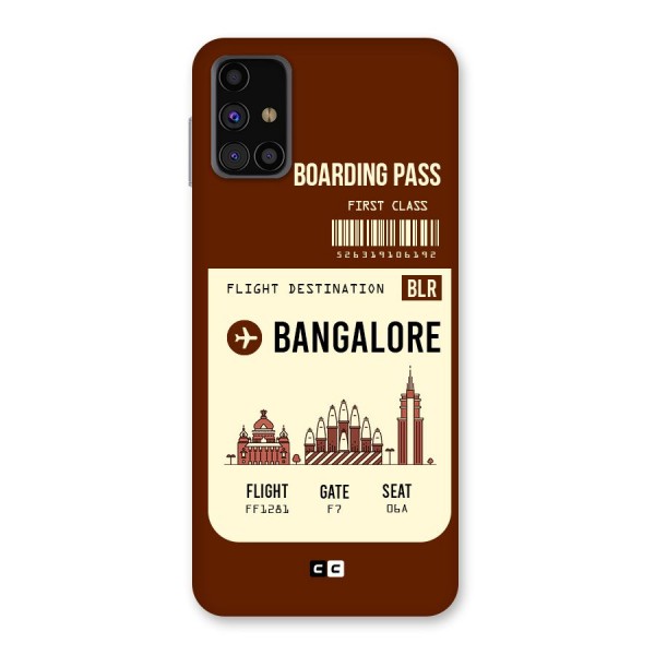 Bangalore Boarding Pass Back Case for Galaxy M31s