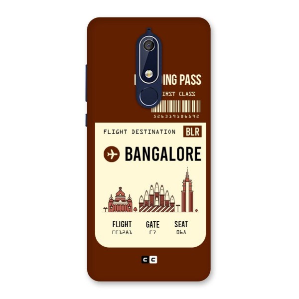 Bangalore Boarding Pass Back Case for Nokia 5.1