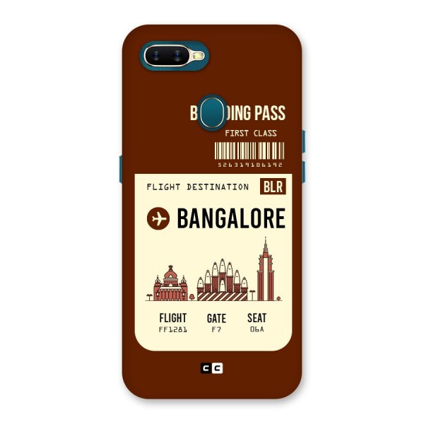 Bangalore Boarding Pass Back Case for Oppo A12