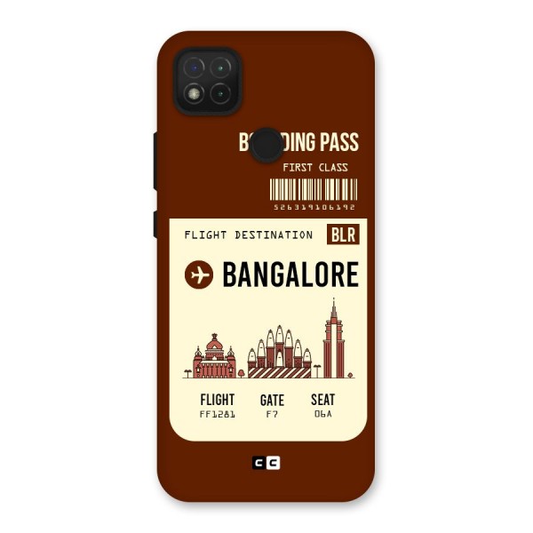 Bangalore Boarding Pass Back Case for Redmi 9C