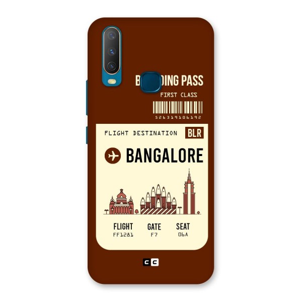 Bangalore Boarding Pass Back Case for Vivo U10