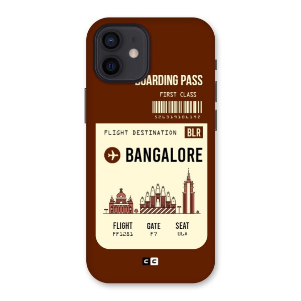 Bangalore Boarding Pass Back Case for iPhone 12