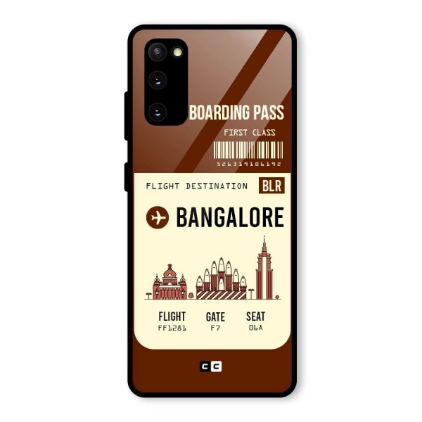 Bangalore Boarding Pass Glass Back Case for Galaxy S20 FE