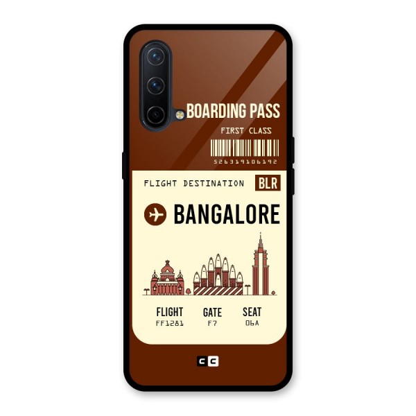 Bangalore Boarding Pass Glass Back Case for OnePlus Nord CE 5G