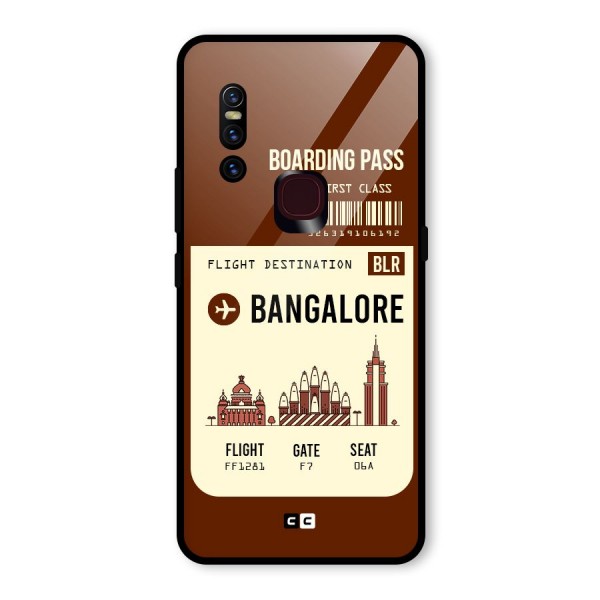 Bangalore Boarding Pass Glass Back Case for Vivo V15