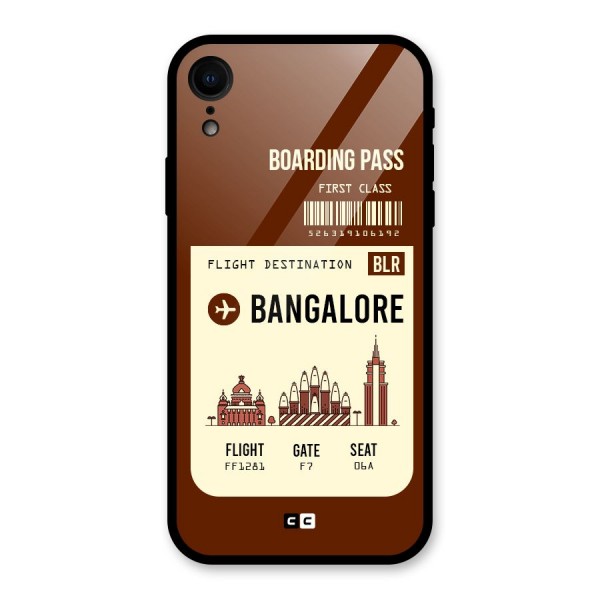 Bangalore Boarding Pass Glass Back Case for XR