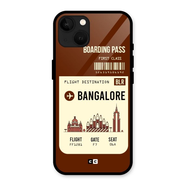Bangalore Boarding Pass Glass Back Case for iPhone 13