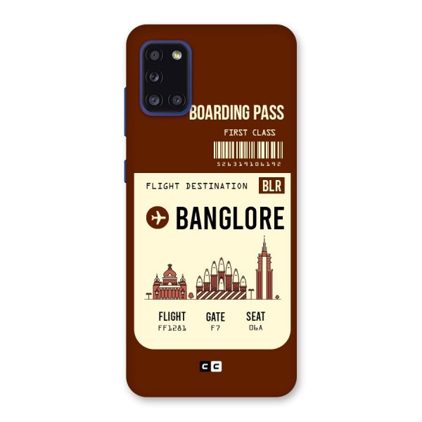 Banglore Boarding Pass Back Case for Galaxy A31