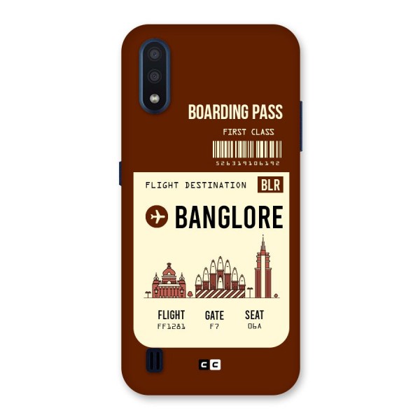 Banglore Boarding Pass Back Case for Galaxy M01