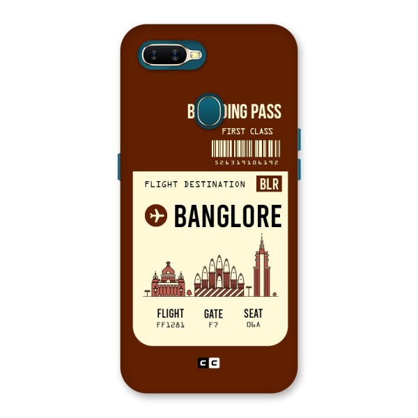 Banglore Boarding Pass Back Case for Oppo A12