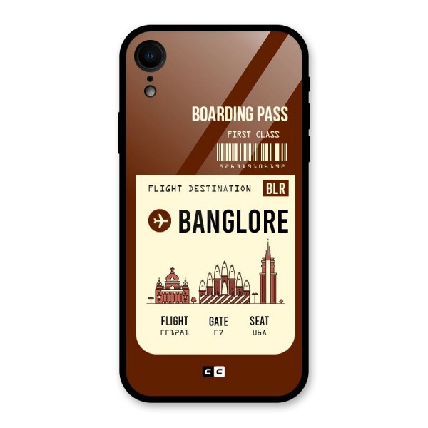 Banglore Boarding Pass Glass Back Case for XR