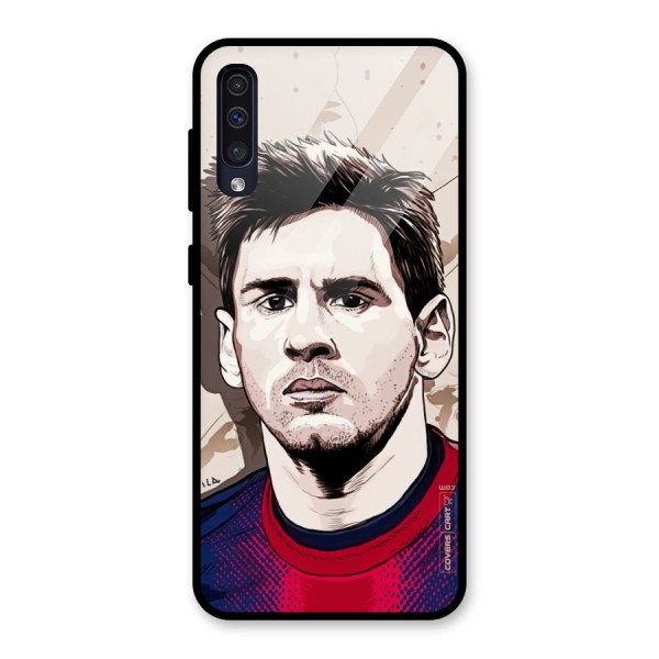 Barca King Messi Glass Back Case for Galaxy A30s