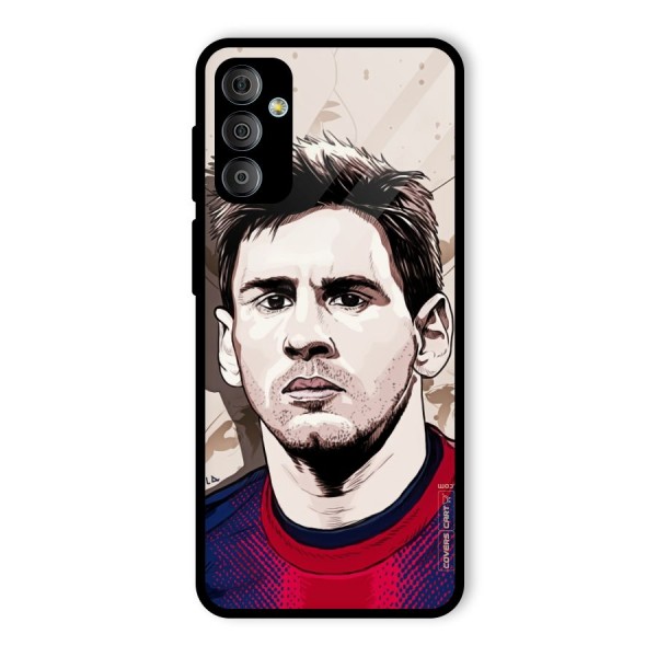 Barca King Messi Glass Back Case for Galaxy F23