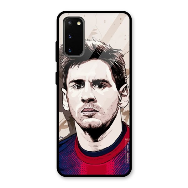 Barca King Messi Glass Back Case for Galaxy S20