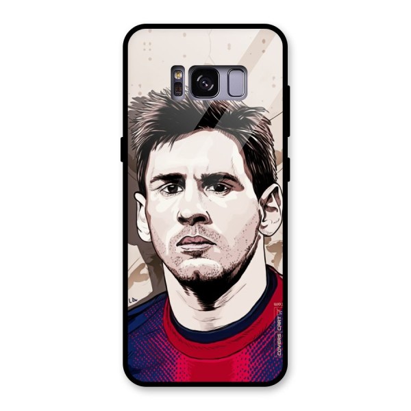 Barca King Messi Glass Back Case for Galaxy S8