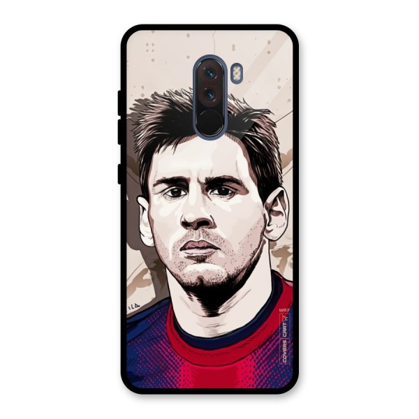 Barca King Messi Glass Back Case for Poco F1