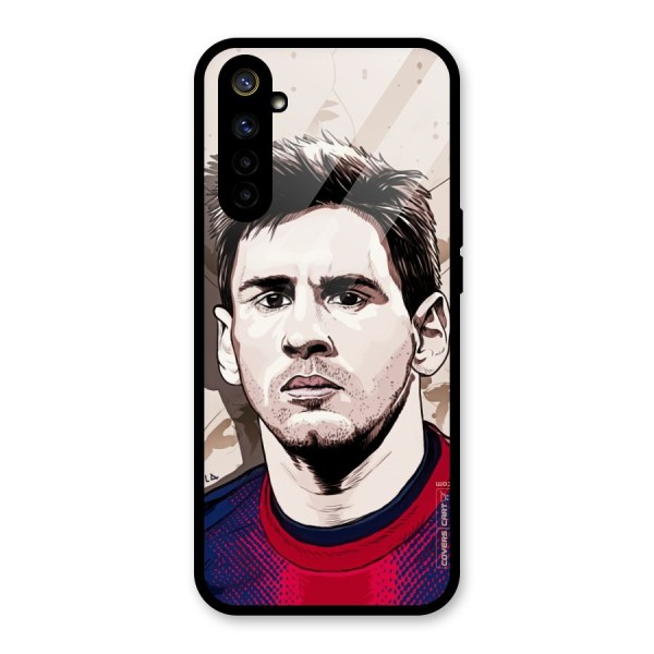 Barca King Messi Glass Back Case for Realme 6