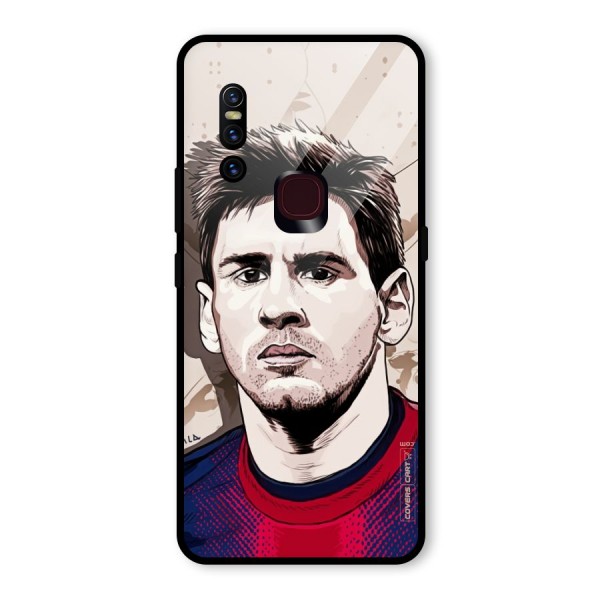 Barca King Messi Glass Back Case for Vivo V15