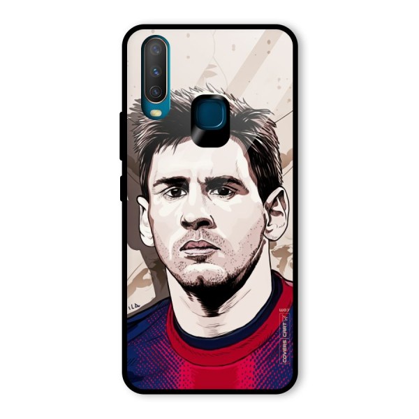 Barca King Messi Glass Back Case for Vivo Y12