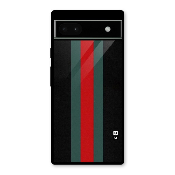 Basic Colored Stripes Glass Back Case for Google Pixel 6a