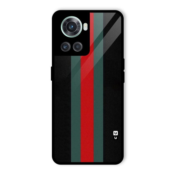 Basic Colored Stripes Glass Back Case for OnePlus 10R