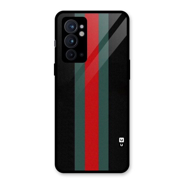 Basic Colored Stripes Glass Back Case for OnePlus 9RT 5G