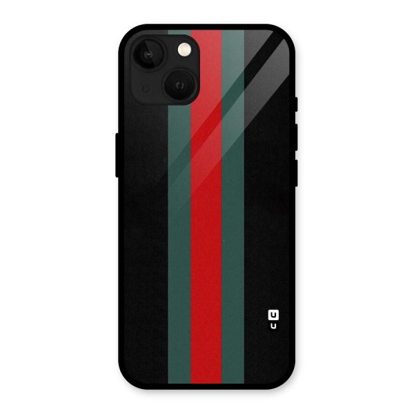 Basic Colored Stripes Glass Back Case for iPhone 13