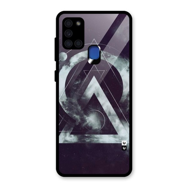 Basic Galaxy Shape Glass Back Case for Galaxy A21s