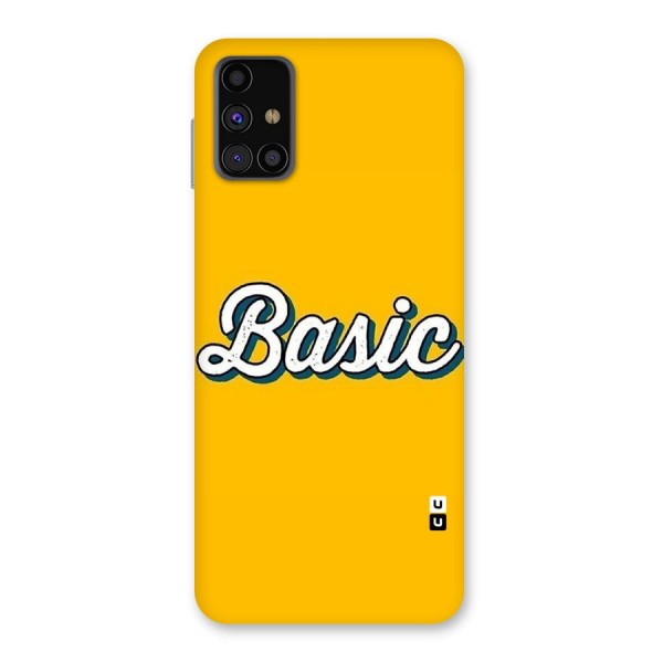 Basic Yellow Back Case for Galaxy M31s