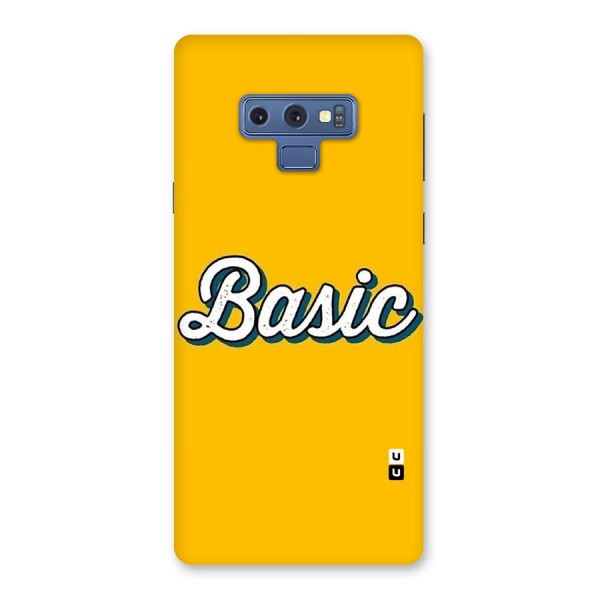 Basic Yellow Back Case for Galaxy Note 9