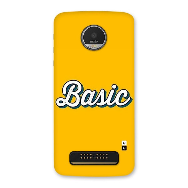 Basic Yellow Back Case for Moto Z Play