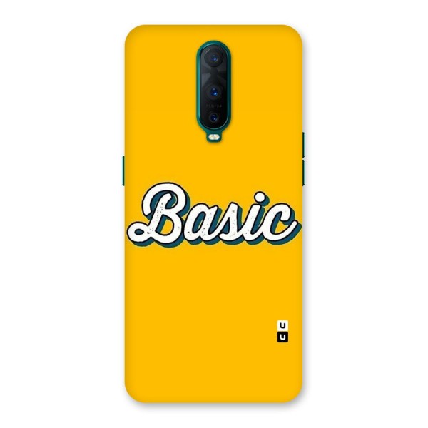 Basic Yellow Back Case for Oppo R17 Pro