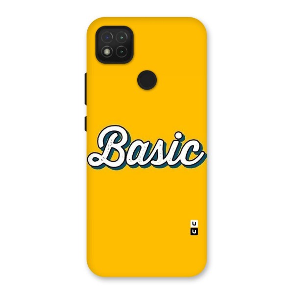 Basic Yellow Back Case for Redmi 9C