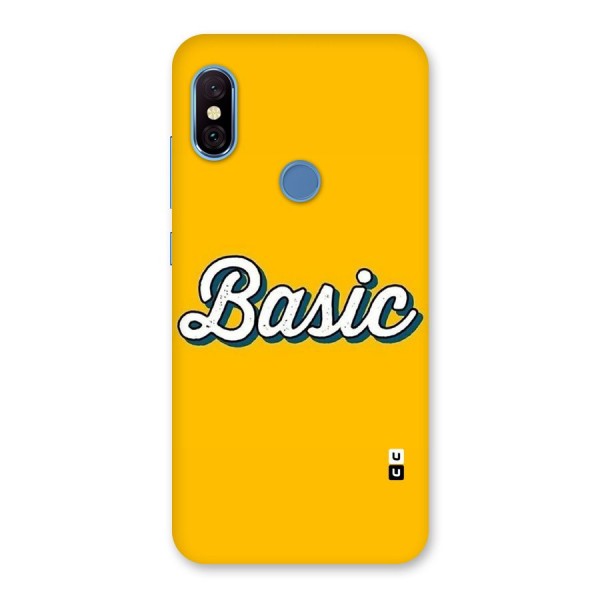 Basic Yellow Back Case for Redmi Note 6 Pro