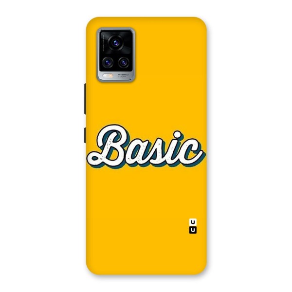 Basic Yellow Back Case for Vivo V20 Pro