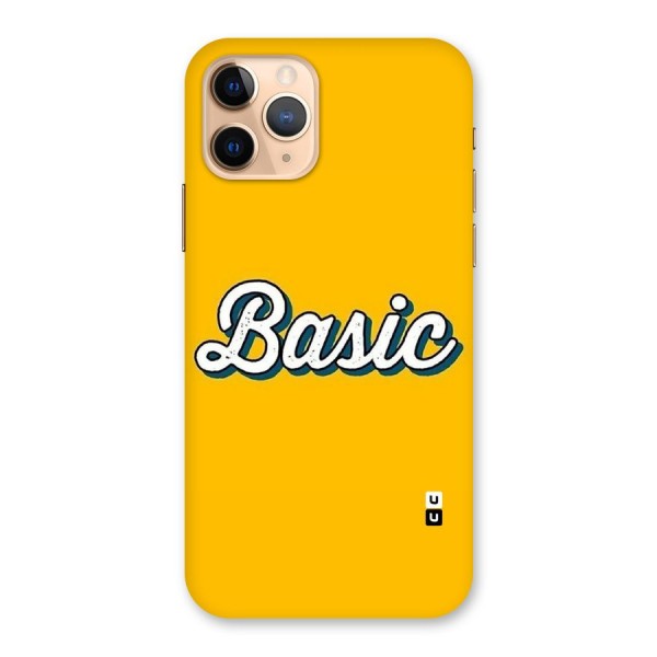 Basic Yellow Back Case for iPhone 11 Pro