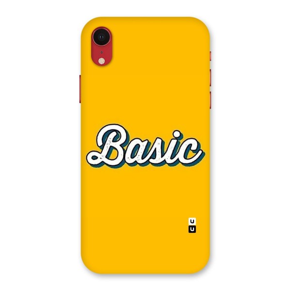 Basic Yellow Back Case for iPhone XR