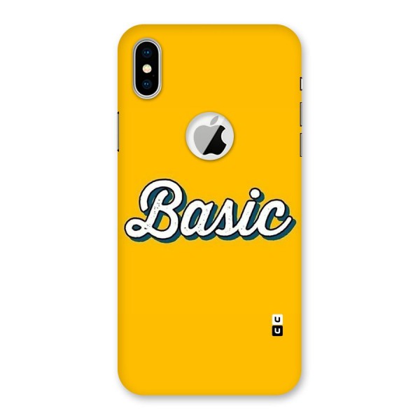 Basic Yellow Back Case for iPhone XS Logo Cut