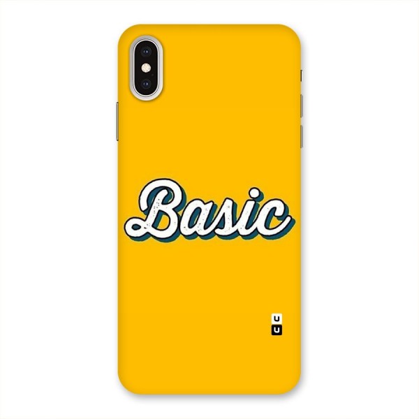 Basic Yellow Back Case for iPhone XS Max