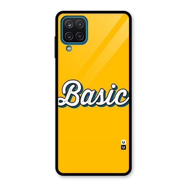 Basic Yellow Glass Back Case for Galaxy A12