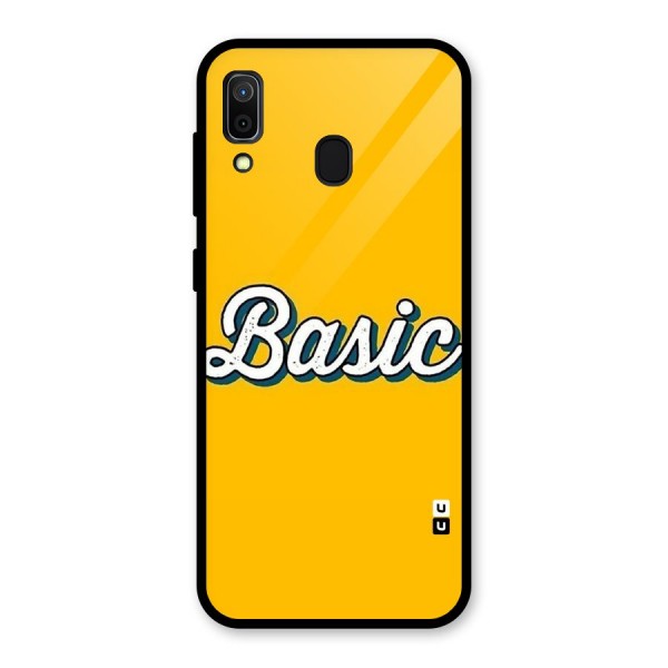 Basic Yellow Glass Back Case for Galaxy A30