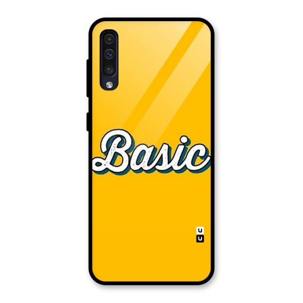 Basic Yellow Glass Back Case for Galaxy A50s