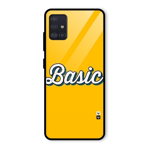 Basic Yellow Glass Back Case for Galaxy A51