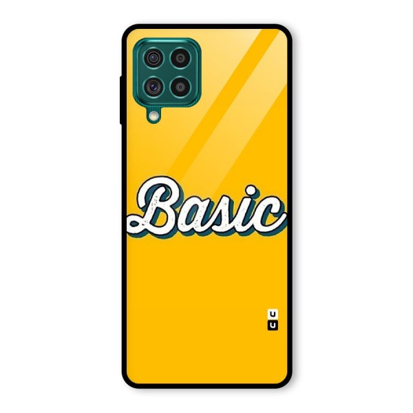 Basic Yellow Glass Back Case for Galaxy F62