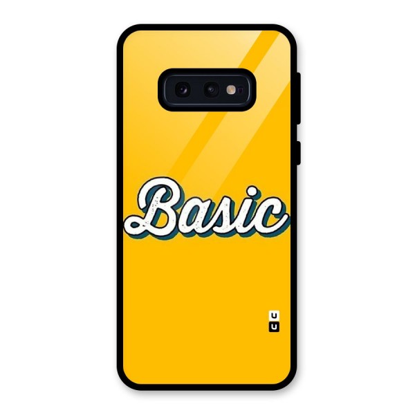 Basic Yellow Glass Back Case for Galaxy S10e