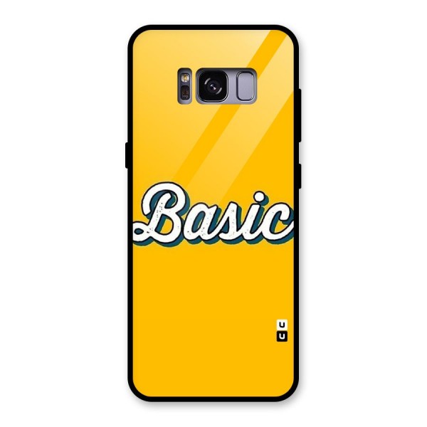 Basic Yellow Glass Back Case for Galaxy S8