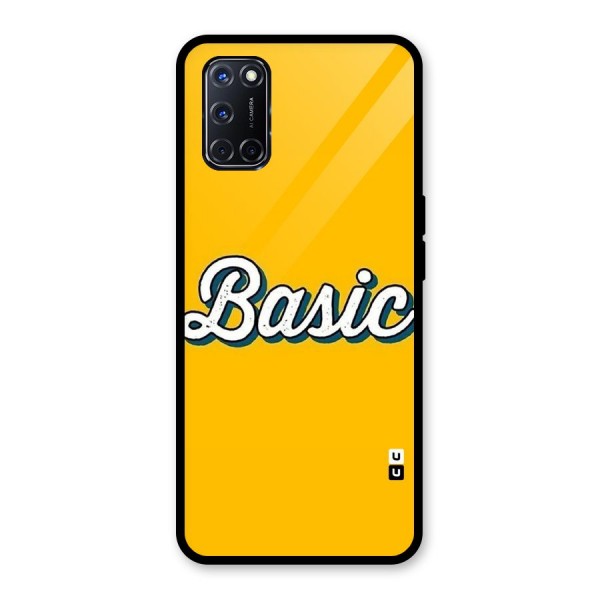 Basic Yellow Glass Back Case for Oppo A52