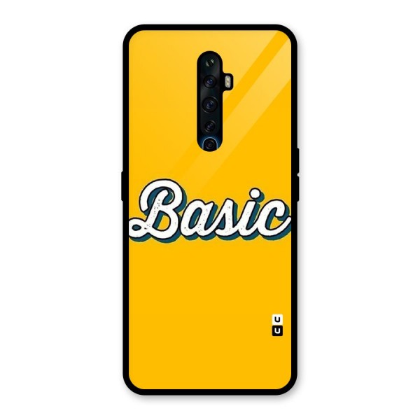 Basic Yellow Glass Back Case for Oppo Reno2 Z