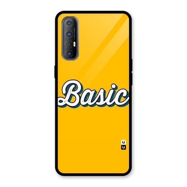 Basic Yellow Glass Back Case for Oppo Reno3 Pro