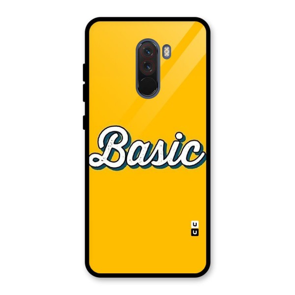 Basic Yellow Glass Back Case for Poco F1